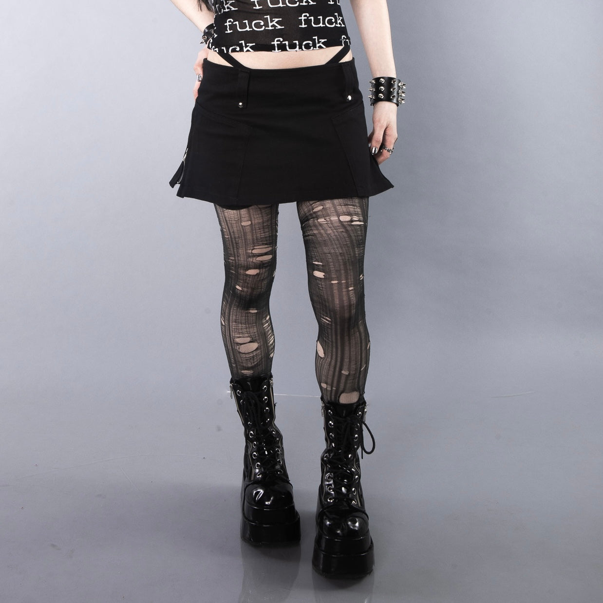 LIP SERVICE ZIPPER MINI SKIRT